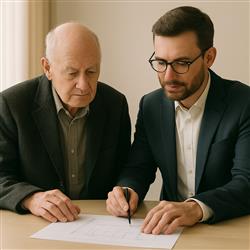 Una persona sfoglia un album di fotografie