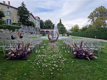 Allestimenti per erimonia di matrimoni a a Castello Silvestri Calcio (BG)