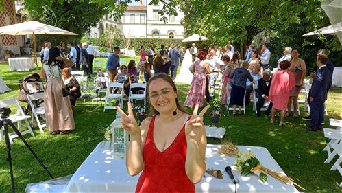 Susanna al termine di una cerimonia