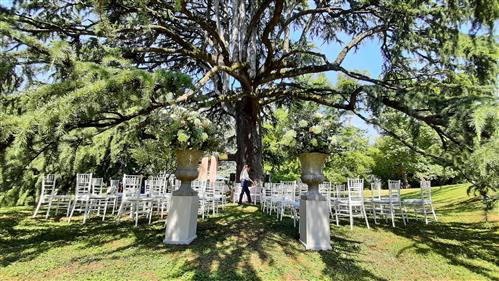 Allestimento per una cerimonia sotto l'albero
